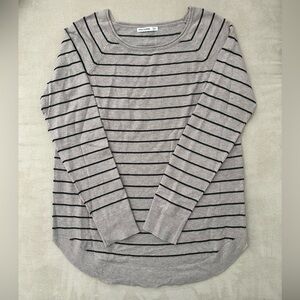 Pink Clover Tan and Black Striped Top